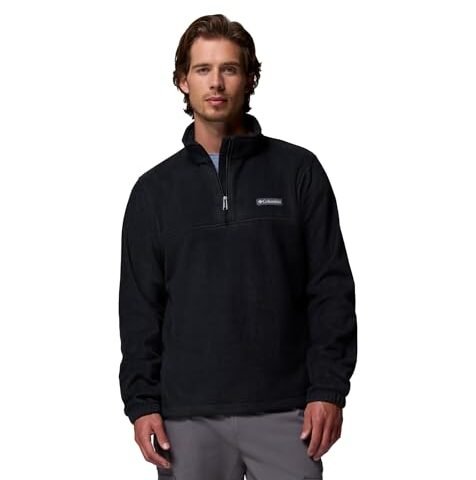 Columbia Mens Steens Mountain Half Zip Fleece Jacket, Black, X-Large | Pairs well with nature.